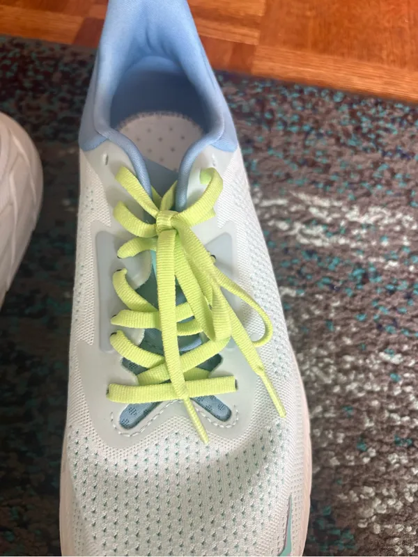 Hoka One One Women's Pale Blue Running Sneakers with Lime Accents - Image 3