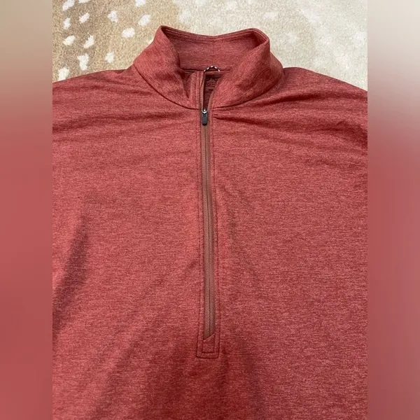 Patagonia women’s size small brick orange long sleeve half zip pullover - Image 6