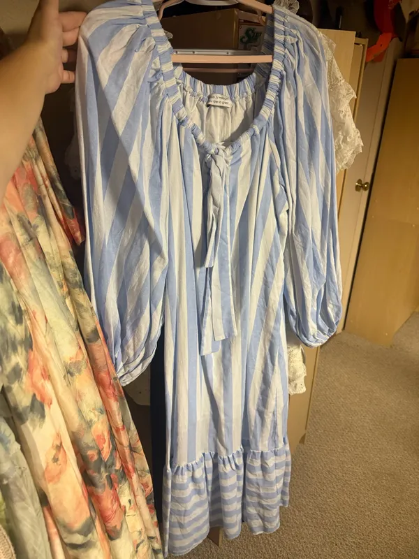 Capri Zoco Maxi Dress Blue Size M - Image 5