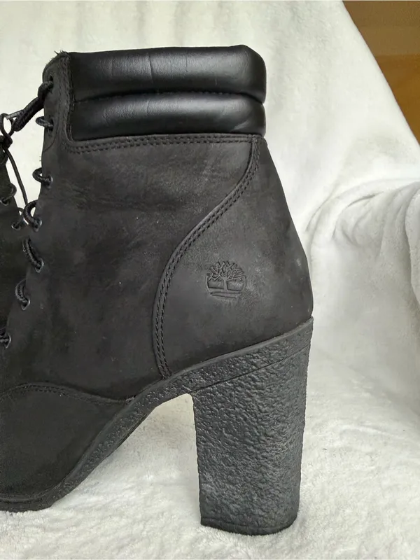 Timberland Womens Tillston 6 In Medium Leather Boot Size 9 Black - Image 10