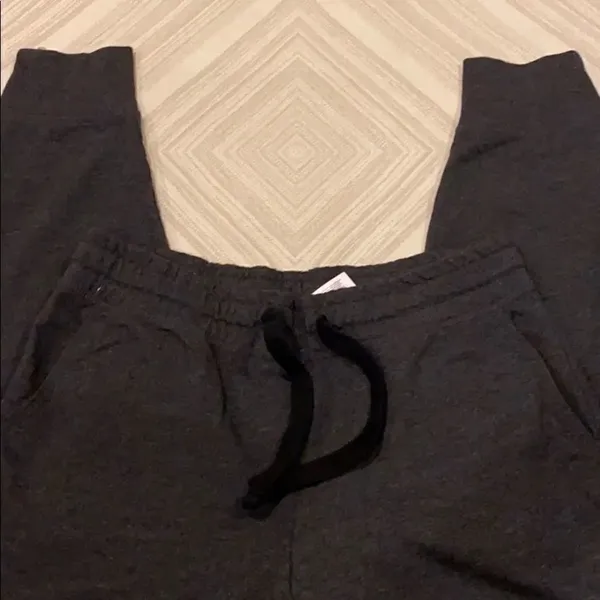 Gap Dark Grey Bottom Zipper Drawstring Joggers - Image 3