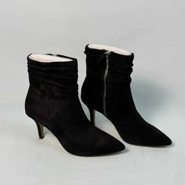 Bella Vita Woman Size-6M~ Danielle Leather Suede‎ Black Slouch Ankle Booties - Image 2