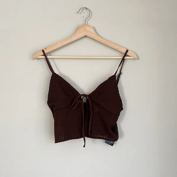 H&M Brown Pattern Knit Beach Swim Cover Up Set Size Small - Image 6