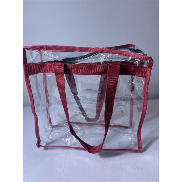 Clear Red Stadium Approved Shoulder Bag‎ Tote Arkansas Razorback Hogs Purse - Image 2