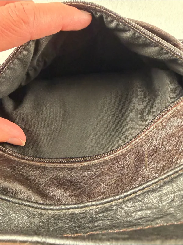 Vintage Genuine Leather Tote Bag Brown Slouchy Made in‎ Mexico - Image 8