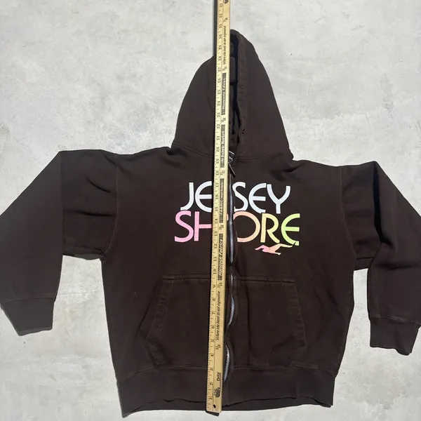 Hollister VTG Full Zip Hoodie Y2K Long Sleeves Women's SZ Small Jersey Shore Logo - Image 5