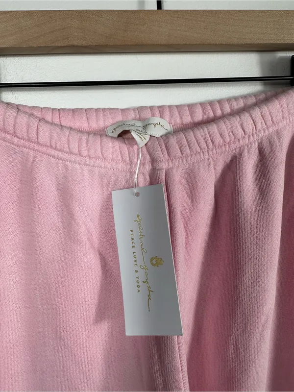 Spiritual Gangster Perfect Terry Sweatpants Pink Blue Yellow Ombre Jogger Size S - Image 9