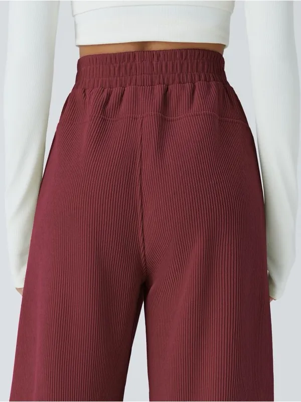 Halara High Waisted Corduroy Pants S Tall Rust Pull On Straight Leg - Image 4