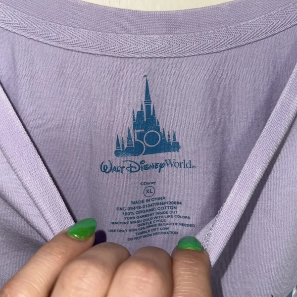 Disney Walt Disney World 50th purple woman t shirt size XL - Image 4