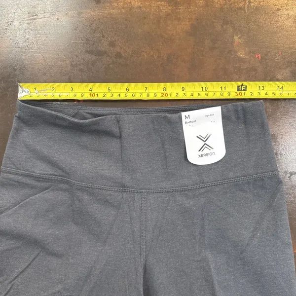 Xersion Women High Rise Bootcut Yoga Pants Charcoal Gray Quick-Dri UPF 50+ NEW - Image 3
