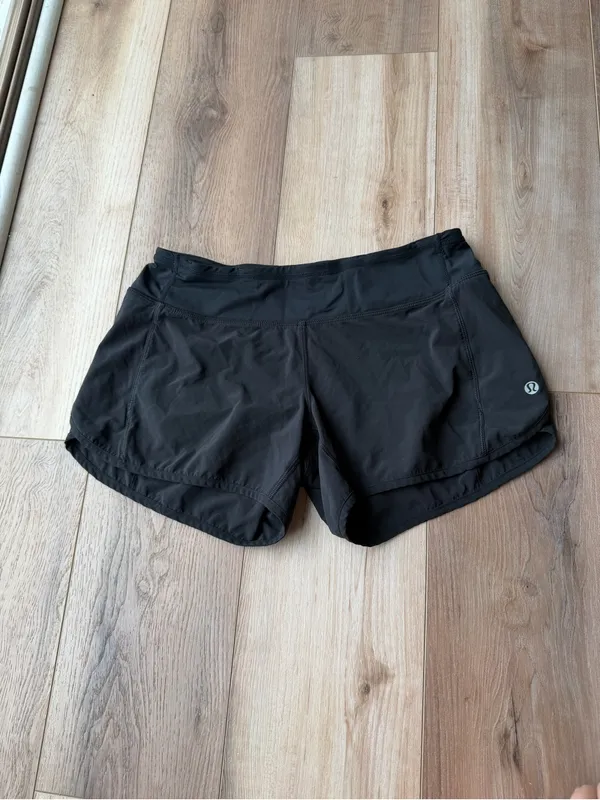 lululemon Run Times Short II 4” Black Running Shorts Size 4 - Image 3
