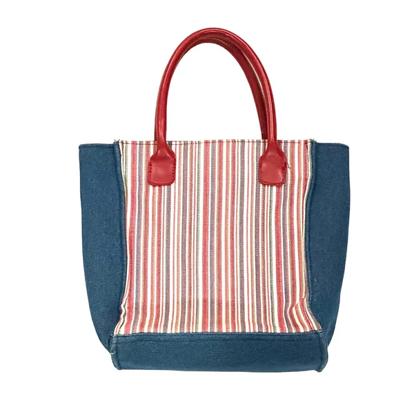 Longaberger Denim Red and White Tote Bag - Image 2