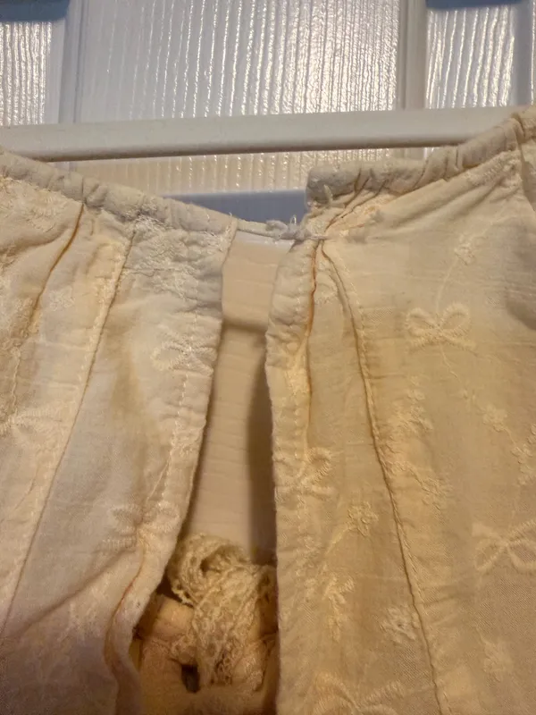 Butter Yellow Peach Love Eyelet Romper - Image 4