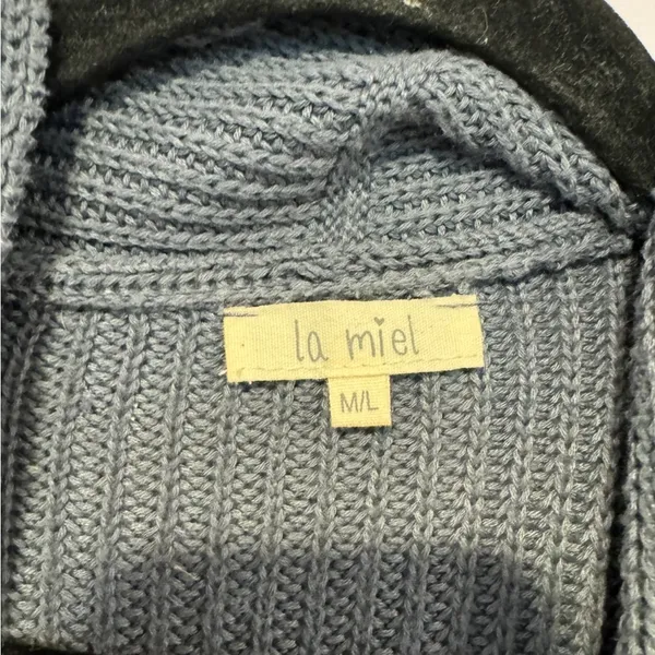 La‎ Miel blue grey knit cardigan - Image 2