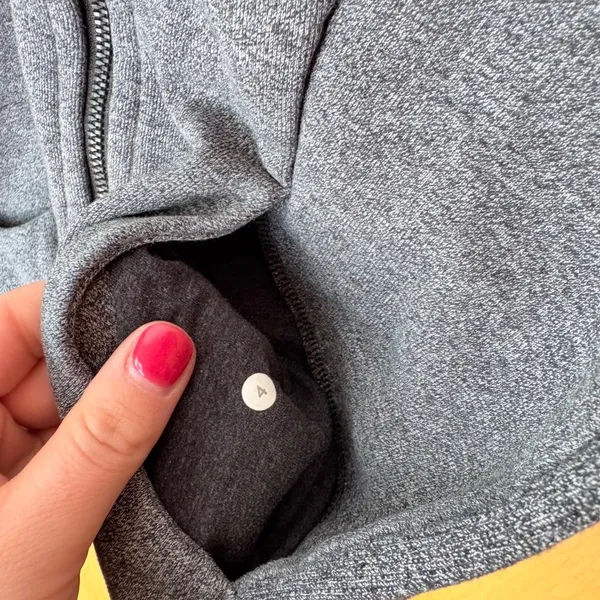 Lululemon Scuba Full Zip Hoodie Womens 4‎ Heathered Grey Fleece Thumbholes - Image 3