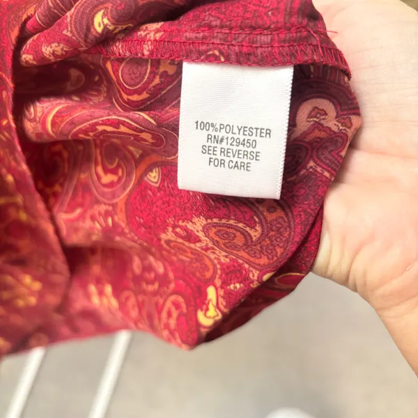 Apt. 9 Vibrant Red Paisley Halter Blouse - Image 7