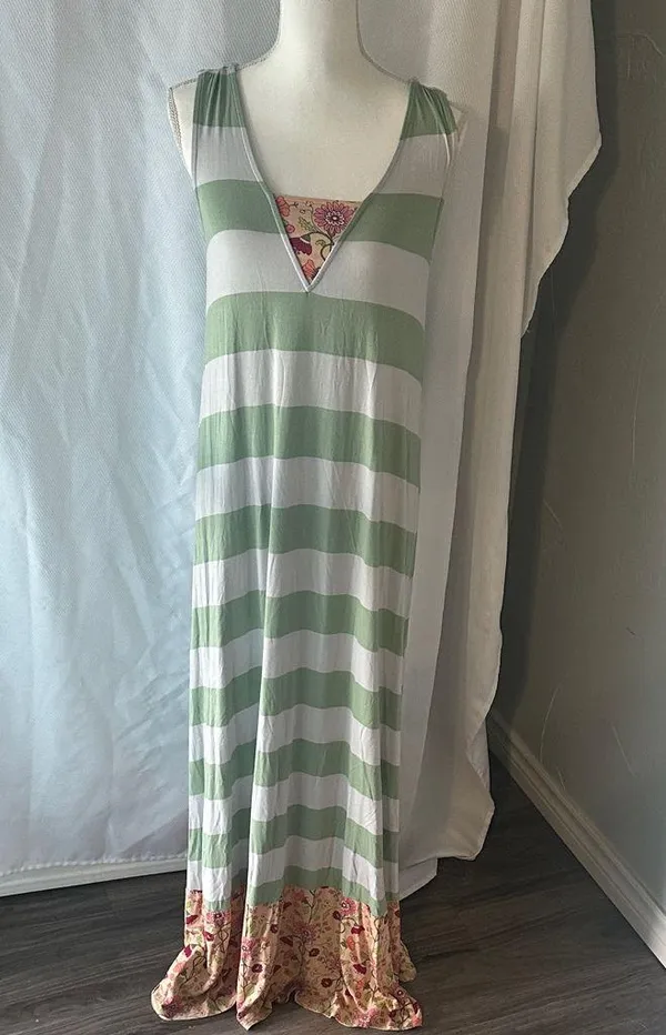 Matilda Jane Striped Maxi Dress with Floral Accent - Image 2