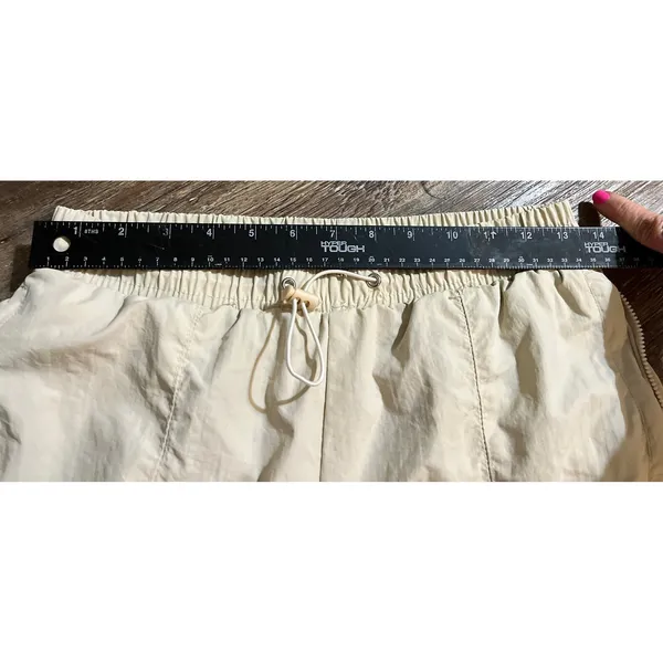 Wilo The Label Cream Windbreaker‎ Jogger Small Zip Pocket Athleisure Pants - Image 7