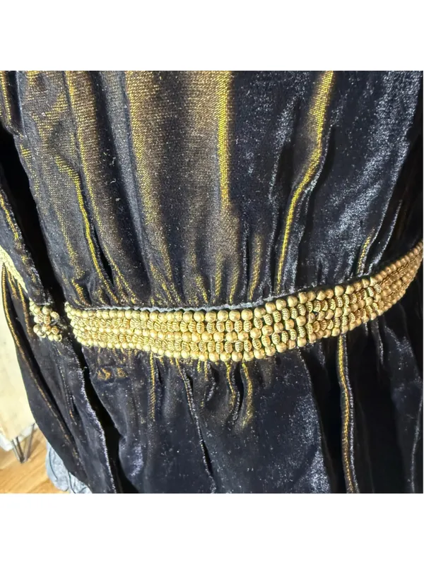 Vintage Victorian blouse crushed velvet brown Vamp whimsigoth cosplay Ren Fair - Image 7