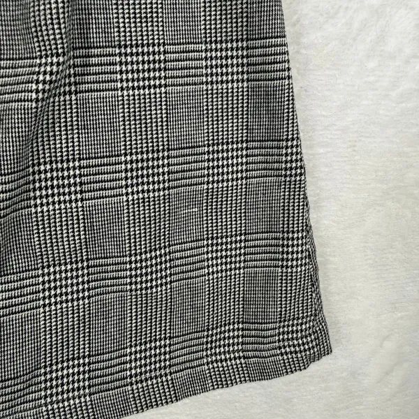 John Galt Glen Plaid Wrap Mini Skirt Black White Buckle MD383 XXS‎ - Image 10