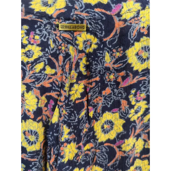 Billabong Multicolor Pull On Floral‎ Pants Womens LARGE Bohemian - Image 6