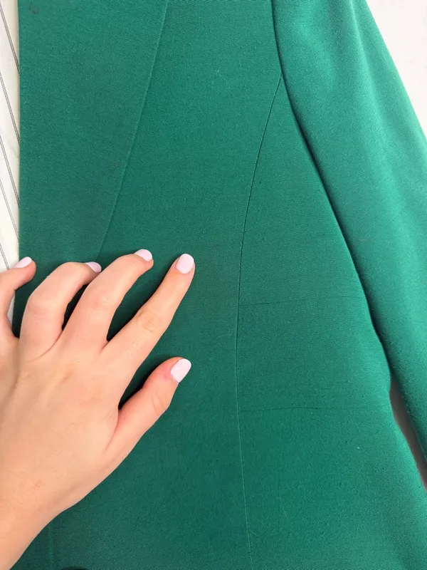 Alice + Olivia Emerald Green Women’s Fitted Blazer Small - Image 3