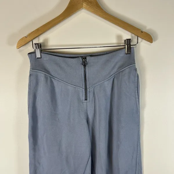 Aerie Blue Pull On‎ Zip Front Relaxed Fit Athleisure Corset Jogger Sz Small - Image 3