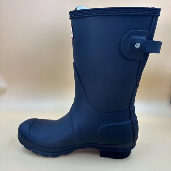 New Hunter Women's Navy Blue Original Short Back Adjustable Rain Boots Size 6 - Image 10