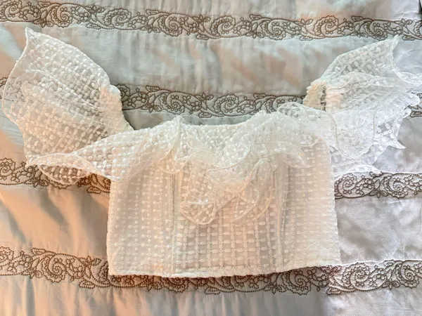 DO+BE White Ruffle Top - Image 2