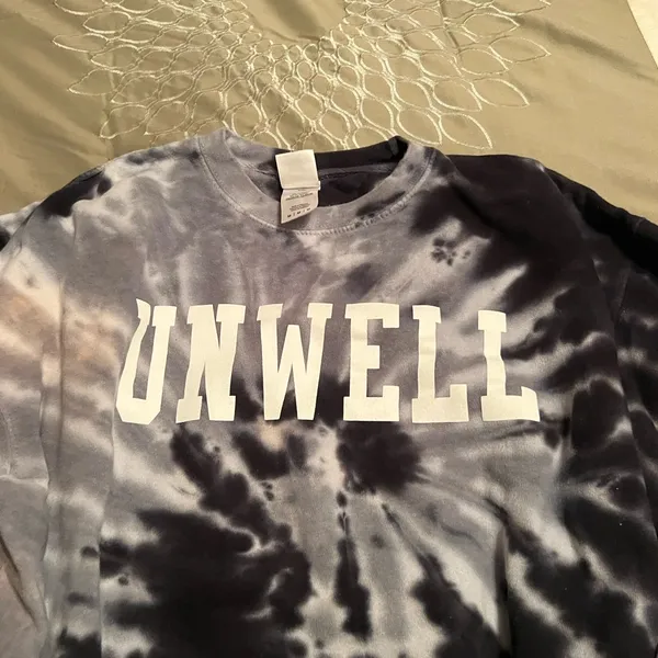 Tie-Dye Men's Sweater - Black and Gray - Image 3
