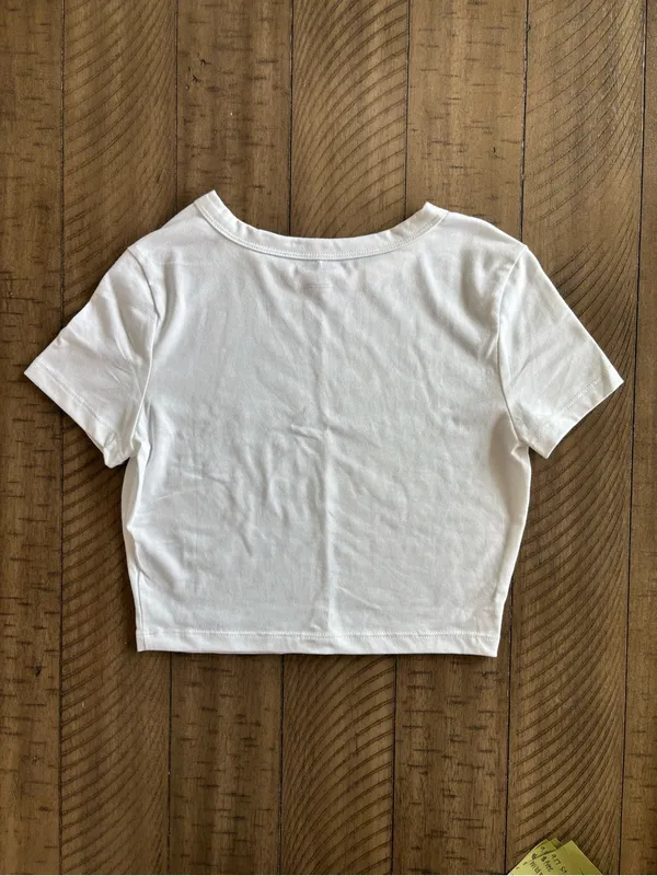 wild fable White Jaguars Graphic Crop Top - Image 3