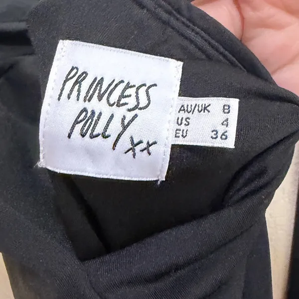Princess Polly Black Long Sleeve Open Back Twist Maxi Dress‎ US 4 Square Neck - Image 8