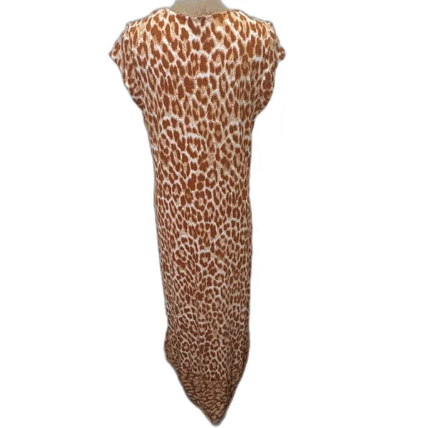 Denim & Co Tan Giraffe‎ Animal Print Maxi Dress with Pockets Casual Size Medium - Image 5