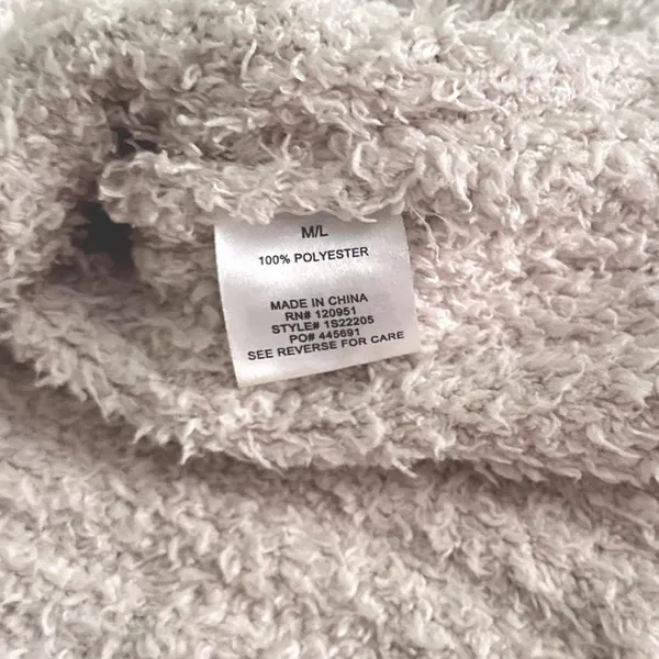 Hippie Rose Oversized Cozy + Warm Fluffy Cream Hooded Fuzzy Women Sweater M/L; OS - Image 8