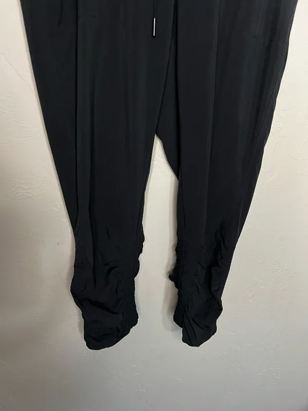 Athleta‎ Attitude Black Drawstring Ruched Joggers - Image 5