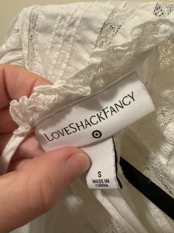 Loveshackfancy x target Talulah white mini dress size small - Image 5