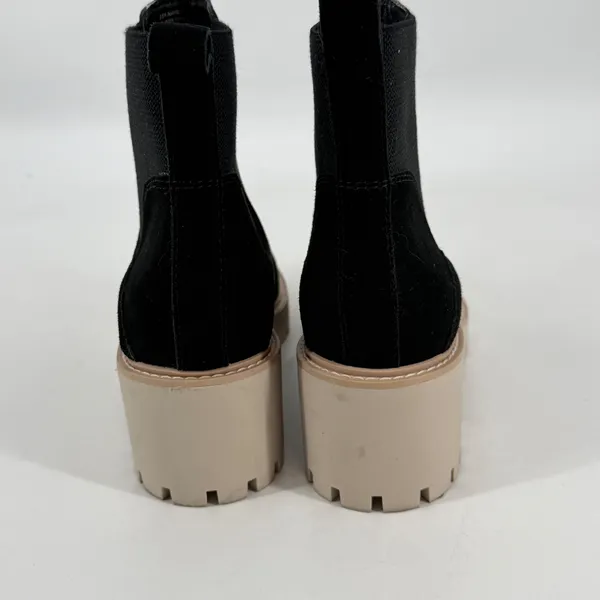 Dolce Vita Black Suede Chelsea Boots Lug Sole Platform‎ Ankle Booties Womens 9.5 - Image 3