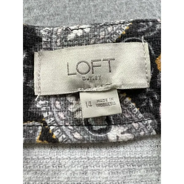 Loft Womens 12 (32x22) Pencil Skirt Textured Twill Old Money Preppy‎ Paisley - Image 5