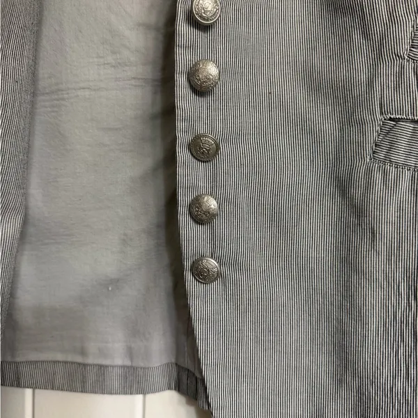 Express Women's Light Gray Suit Jacket - Image 4