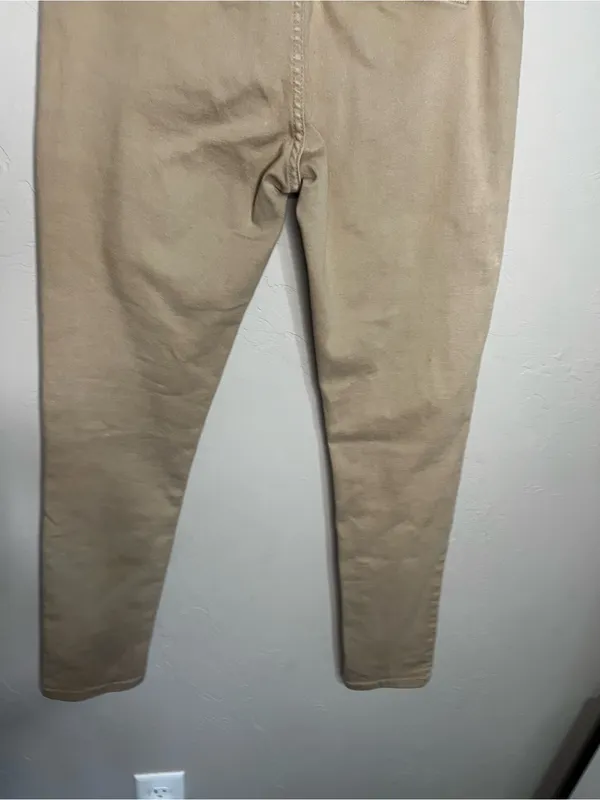 BKE Buckle Cream Skinny‎ Chino Pants Mid Rise Stretch Casual Neutral Jeans - Image 9