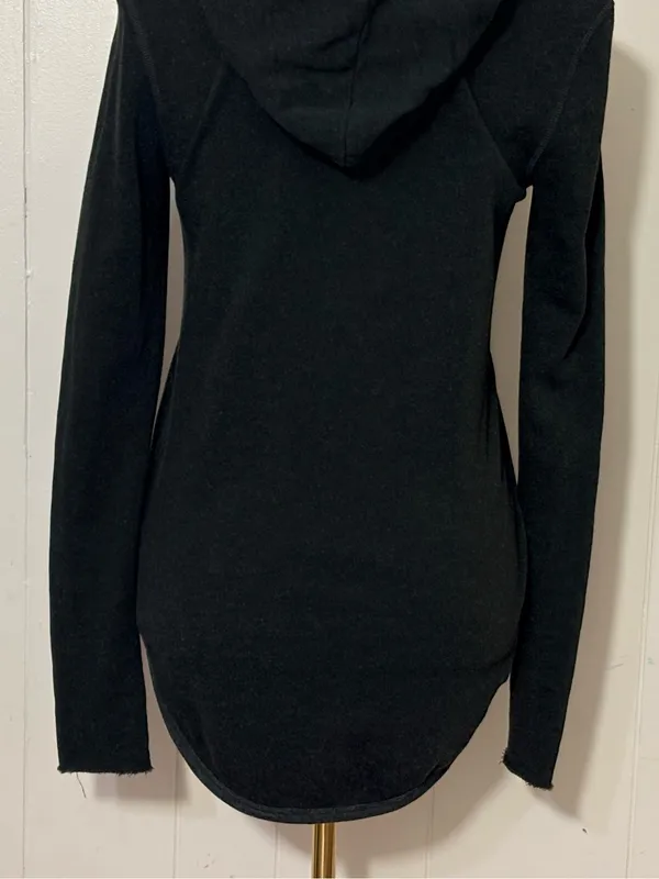 ATM Anthony Thomas Melillo French Terry Zip Front Hoodie Charcoal Heather S - Image 8