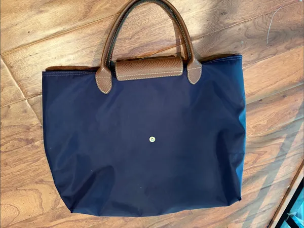Longchamp Le Pilage Purple Canvas Tote Bag No Zip - Image 7