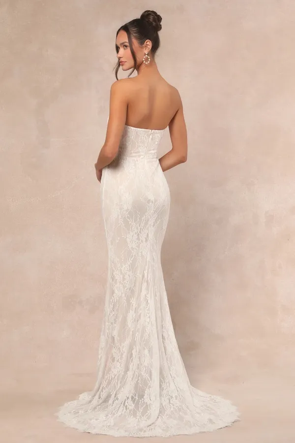 Lulus Valeria lace strapless bustier dresss - Image 2