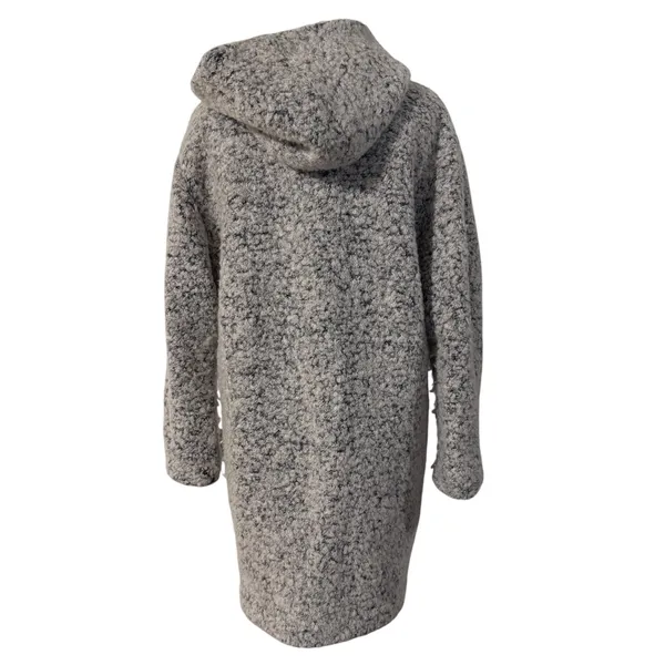 TOPSHOP Abigail Gray Boucle Hooded Wool Blend Coat Size‎ 6 Classic Warm Winter - Image 4