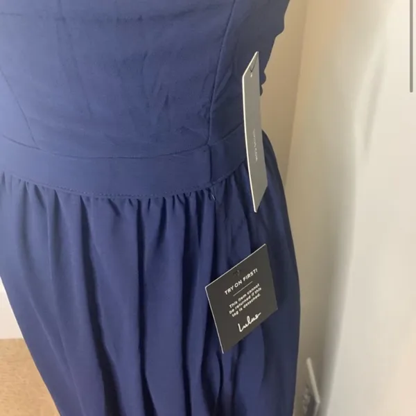 Lulu’s air of romance navy blue maxi formal dress - Image 3