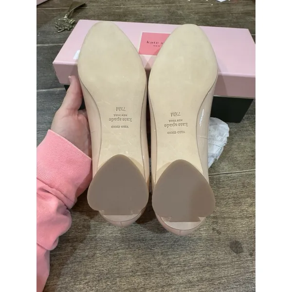 Kate Spade New York Women Fallyn Tusk Nude Patent Leather‎ Shoes Flats Size 7.5 - Image 8