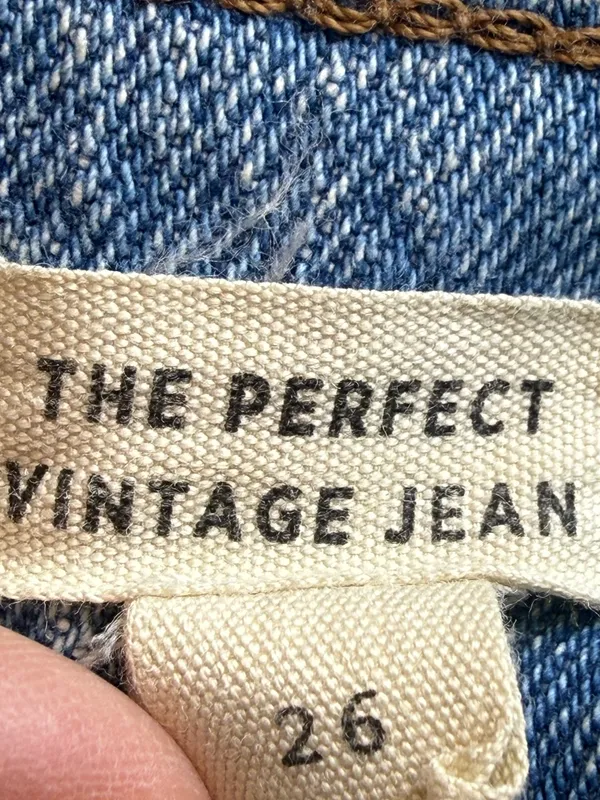 Madewell Jeans Perfect Vintage Straight Jean Light Wash Distress Raw Hem Size 26 - Image 12