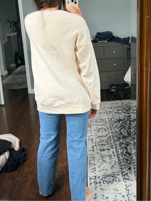 Peach 'Lake Life' Pullover Sweatshirt Pink Size L - Image 5