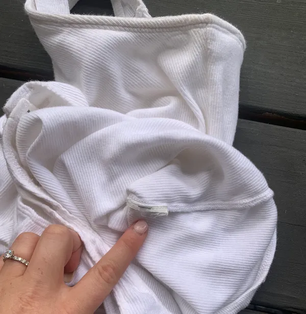 Hollister White Ribbed Halter Bodysuit - Image 6
