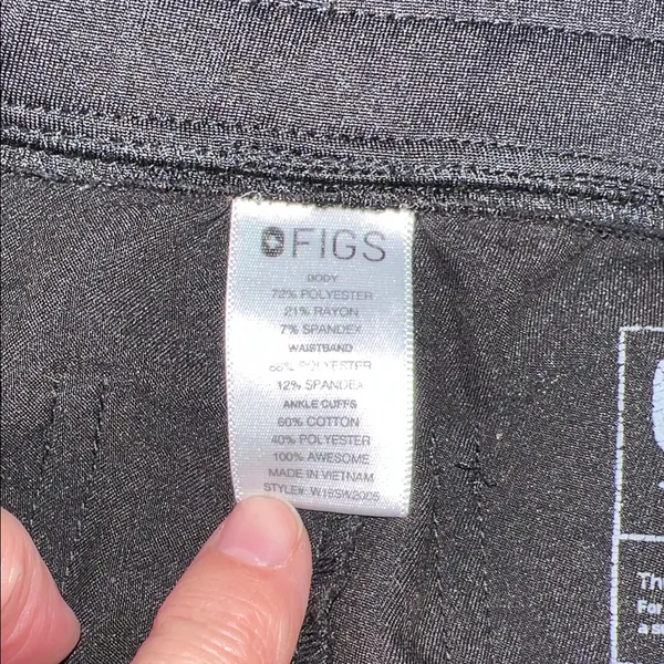 Figs Scrub Black Jogger Pants with Pocket Detail I7 - Image 6